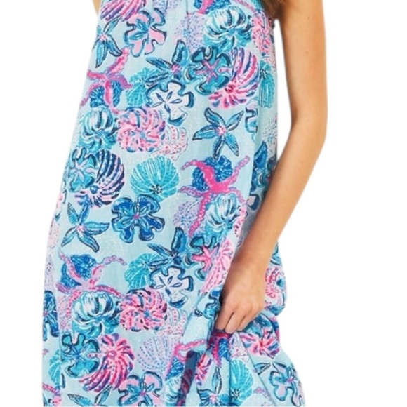 Lilly Pulitzer Amerie Linen Midi Dress Multi Bahamas Beachcomber Dress NWT Sz M - Picture 3 of 9